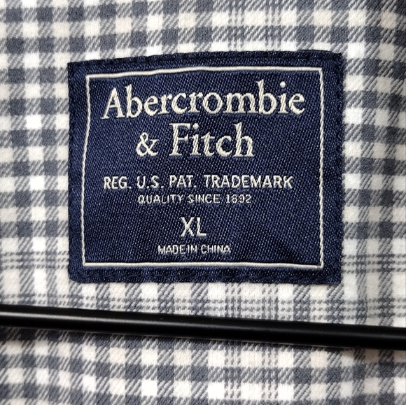 Abercrombie & Fitch Double Breasted Plaid Blazer Women's XL Black White Office - Picture 9 of 9